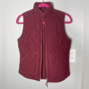 J Crew maroon puffer vest (XXS)